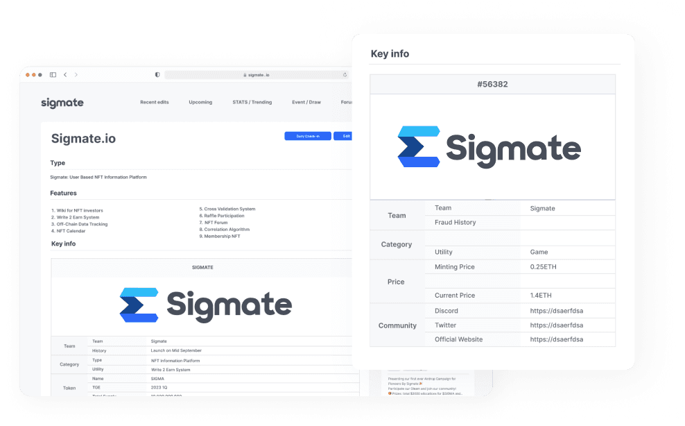 Sigmate Wiki UI