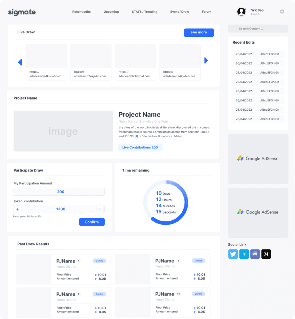 Sigmate Wiki UI