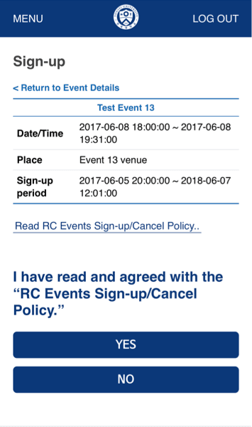 Student User - Event RSVP - Consent